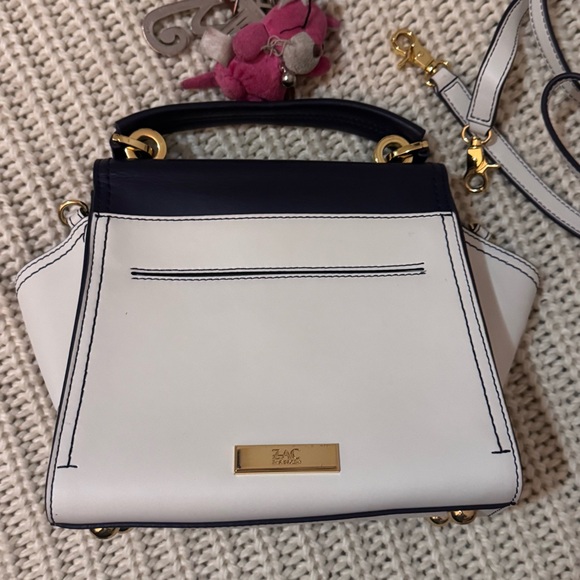 Zac Posen Eartha Iconic Top Handle Navy/White - Picture 2 of 15